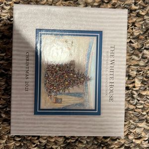 White a house Christmas 2021